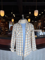 Load image into Gallery viewer, BEIGE BLUE GINGHAM