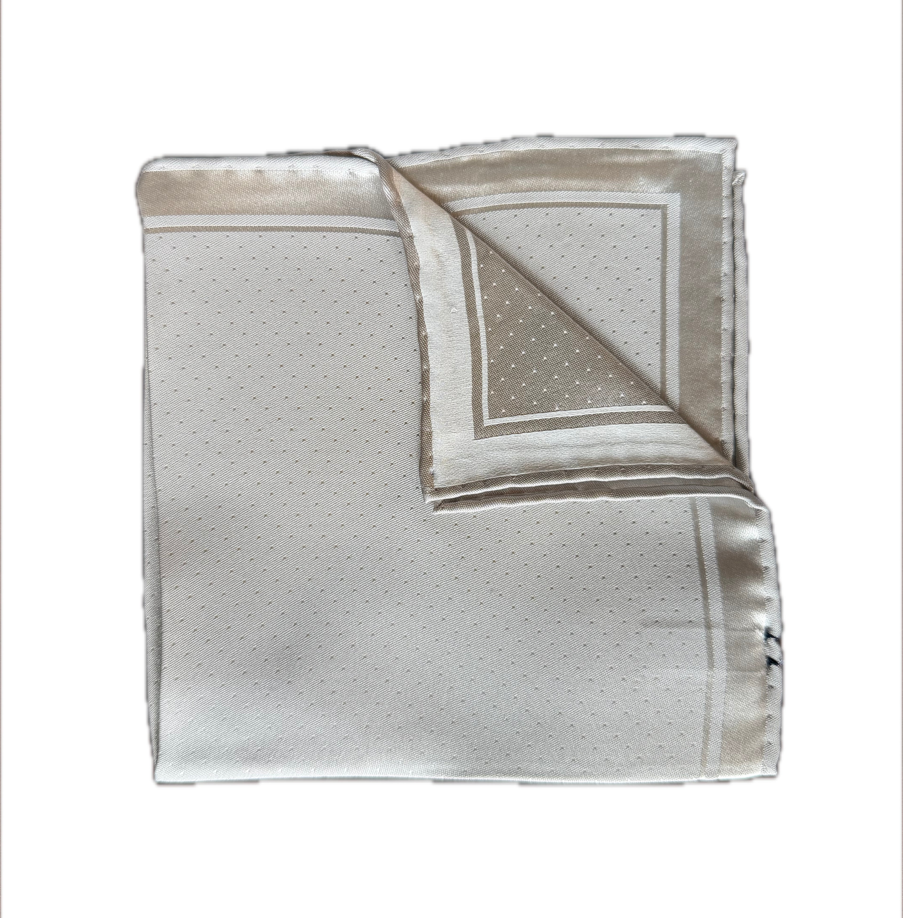 Silver Micro-Dot Pocket Square