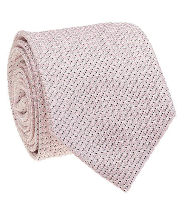 Blush Satin Lattice, Silk Tie